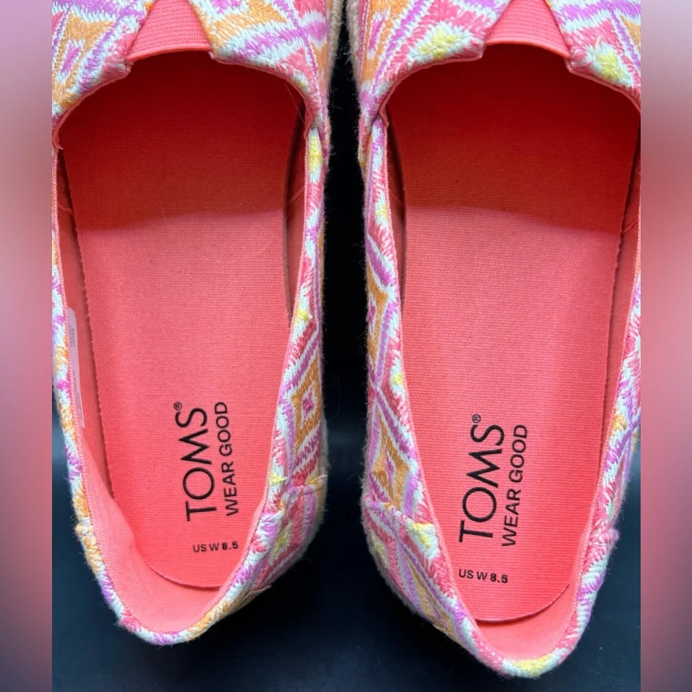 TOMS Pink Alpargata Rope 2.0 Espadrille, Size:8.5‎